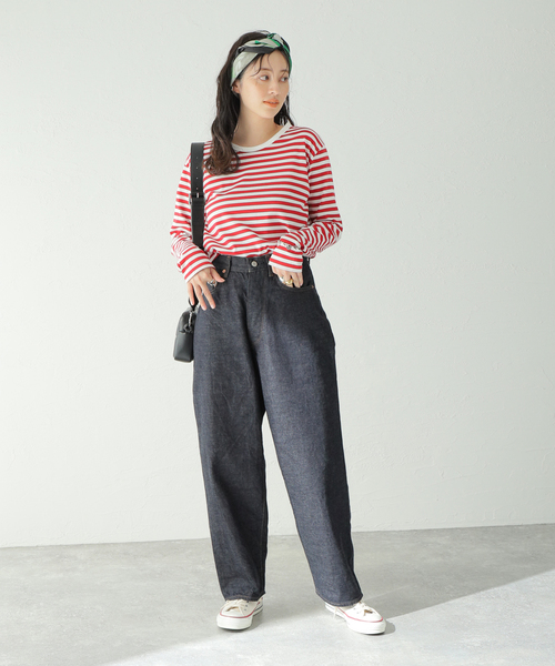 JOURNAL STANDARD(ジャーナルスタンダード)の「クラシックボーダーロングTシャツ(Tシャツ/カットソー・レディース・ブラック/ダークブルー/ブルー系その他/レッド系その他・FREE)」の20枚目の写真