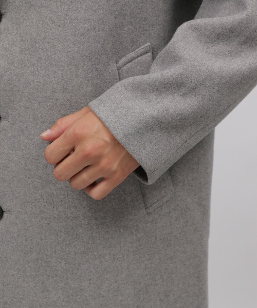 LAKOLE(ラコレ)の「ウーリーテックチェスターコート / 281609(チェスターコート・メンズ・ブラック/ネイビー/ブラウン/グレー/キャメル・SMALL/MEDIUM/LARGE/X-LARGE)」の10枚目の写真