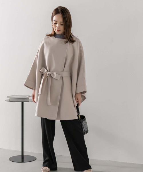 Edit Sheen（エディットシーン）の「ケープコート（その他アウター・レディース・アイボリー/ブラック・M）」の17枚目の写真