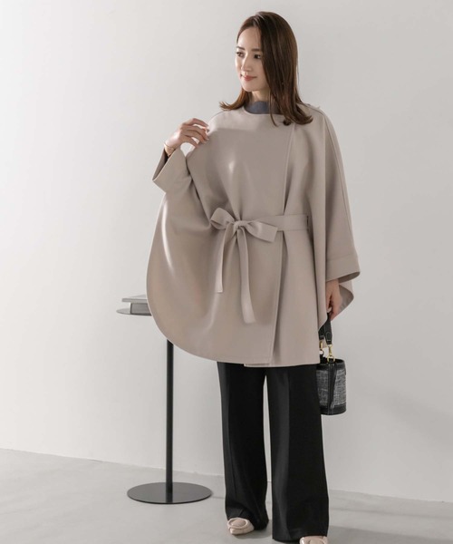 Edit Sheen（エディットシーン）の「ケープコート（その他アウター・レディース・アイボリー/ブラック・M）」の16枚目の写真