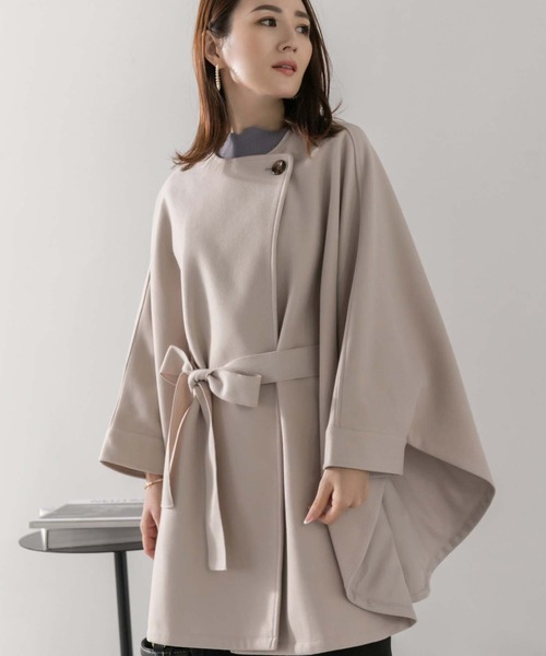 Edit Sheen（エディットシーン）の「ケープコート（その他アウター・レディース・アイボリー/ブラック・M）」の14枚目の写真