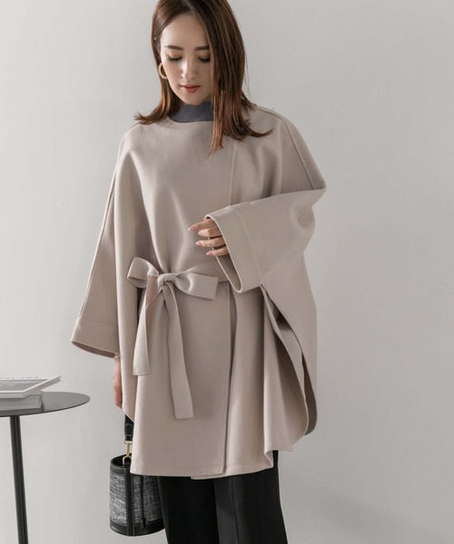 Edit Sheen（エディットシーン）の「ケープコート（その他アウター・レディース・アイボリー/ブラック・M）」の12枚目の写真