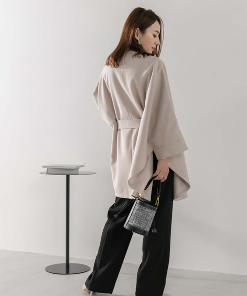 Edit Sheen（エディットシーン）の「ケープコート（その他アウター・レディース・アイボリー/ブラック・M）」の9枚目の写真