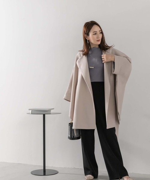 Edit Sheen（エディットシーン）の「ケープコート（その他アウター・レディース・アイボリー/ブラック・M）」の8枚目の写真