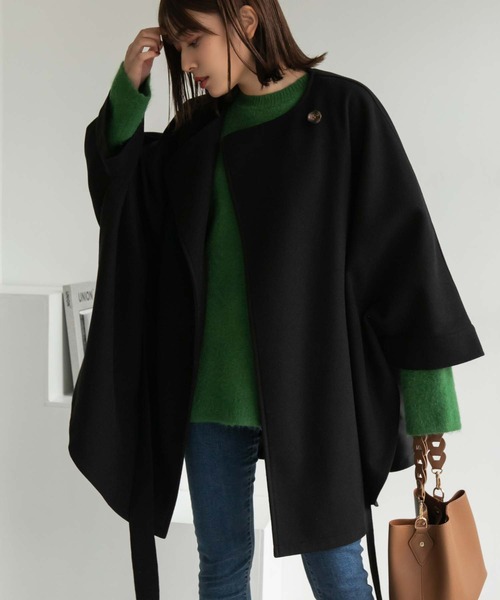 Edit Sheen（エディットシーン）の「ケープコート（その他アウター・レディース・アイボリー/ブラック・M）」の21枚目の写真