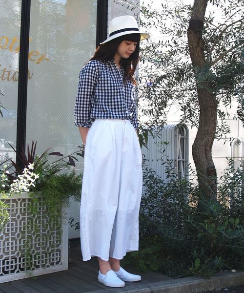 Another Edition(アナザーエディション)の「ギンガムチェックシャツ/AEBC GGM CHK SHT(シャツ/ブラウス・レディース・ブラック/ライトグレー/ライトブルー・フリー)」の4枚目の写真