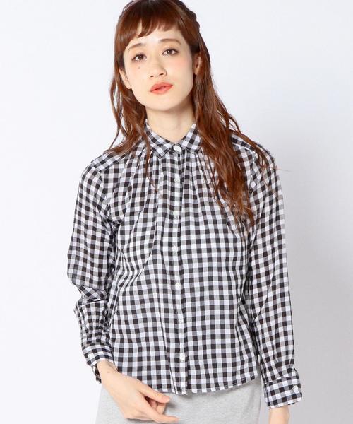 Another Edition(アナザーエディション)の「ギンガムチェックシャツ/AEBC GGM CHK SHT(シャツ/ブラウス・レディース・ブラック/ライトグレー/ライトブルー・フリー)」の5枚目の写真