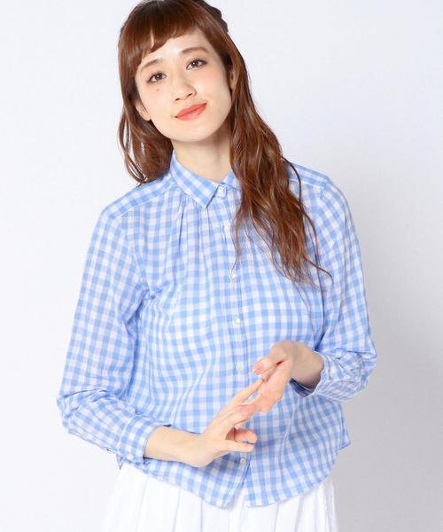 Another Edition(アナザーエディション)の「ギンガムチェックシャツ/AEBC GGM CHK SHT(シャツ/ブラウス・レディース・ブラック/ライトグレー/ライトブルー・フリー)」の3枚目の写真