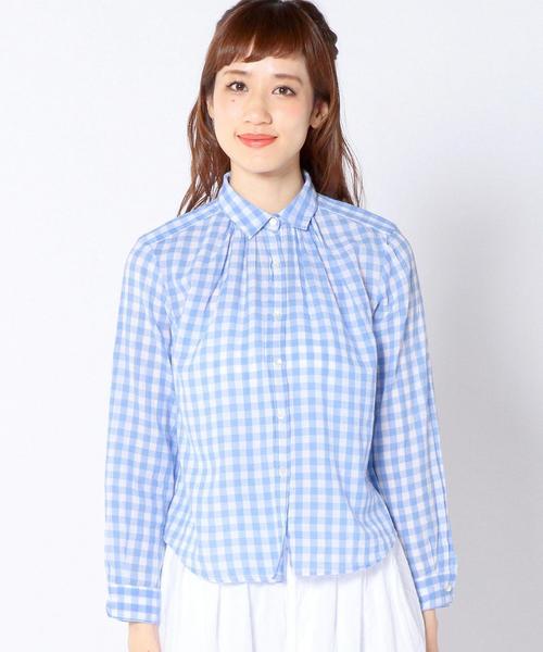 Another Edition(アナザーエディション)の「ギンガムチェックシャツ/AEBC GGM CHK SHT(シャツ/ブラウス・レディース・ブラック/ライトグレー/ライトブルー・フリー)」の16枚目の写真