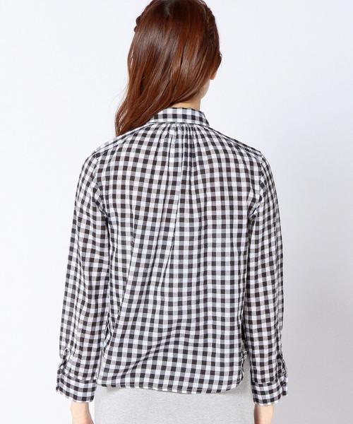 Another Edition(アナザーエディション)の「ギンガムチェックシャツ/AEBC GGM CHK SHT(シャツ/ブラウス・レディース・ブラック/ライトグレー/ライトブルー・フリー)」の7枚目の写真