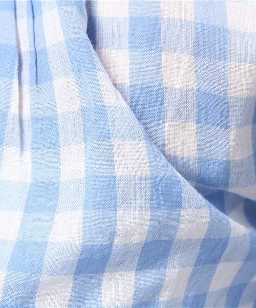 Another Edition(アナザーエディション)の「ギンガムチェックシャツ/AEBC GGM CHK SHT(シャツ/ブラウス・レディース・ブラック/ライトグレー/ライトブルー・フリー)」の12枚目の写真