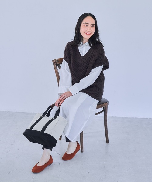 studio CLIP（スタディオクリップ）の「《DAYS》コラボハイネックシャツワンピース（ワンピース・レディース・オフホワイト/ピンク/その他1・FREE）」の16枚目の写真