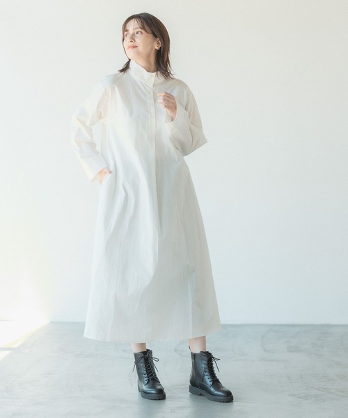 studio CLIP（スタディオクリップ）の「《DAYS》コラボハイネックシャツワンピース（ワンピース・レディース・オフホワイト/ピンク/その他1・FREE）」の14枚目の写真