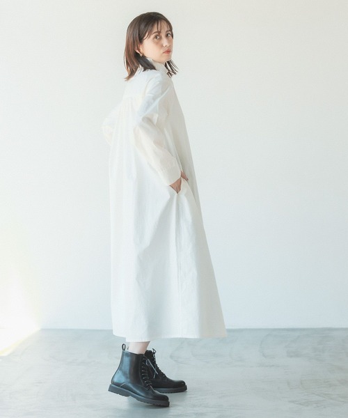 studio CLIP（スタディオクリップ）の「《DAYS》コラボハイネックシャツワンピース（ワンピース・レディース・オフホワイト/ピンク/その他1・FREE）」の10枚目の写真