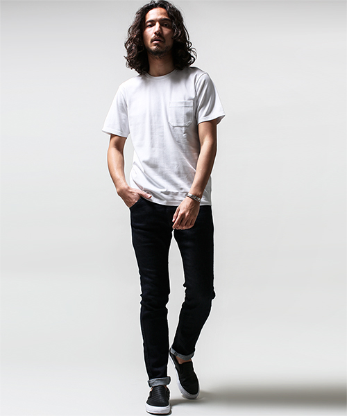 NANO universe(ナノユニバース)の「AntiSoaked(R) C/R Crew T(Tシャツ/カットソー・メンズ・ホワイト/ブラック/ブルー/ネイビー・SMALL/LARGE/X-LARGE/MEDIUM)」の13枚目の写真