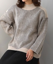 Bou Jeloud | 配色リブ編みニット(ニット/セーター)
