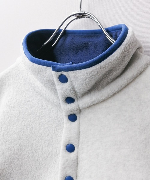 Starting Over（スターティングオーバー）の「マイクロフリーススナッププルオーバー（スウェット・メンズ・ブラック/グリーン/モカ/オートミール・M/L/XL）」の7枚目の写真