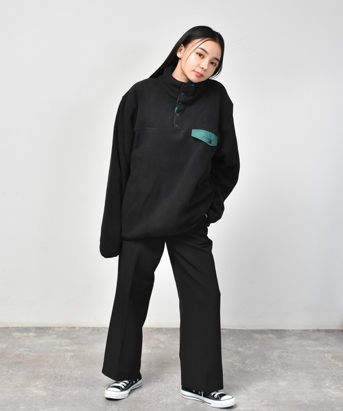 Starting Over（スターティングオーバー）の「マイクロフリーススナッププルオーバー（スウェット・メンズ・ブラック/グリーン/モカ/オートミール・M/L/XL）」の16枚目の写真