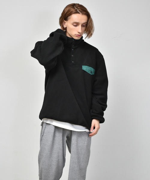 Starting Over（スターティングオーバー）の「マイクロフリーススナッププルオーバー（スウェット・メンズ・ブラック/グリーン/モカ/オートミール・M/L/XL）」の19枚目の写真