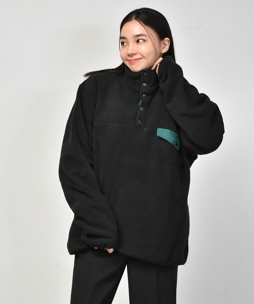 Starting Over（スターティングオーバー）の「マイクロフリーススナッププルオーバー（スウェット・メンズ・ブラック/グリーン/モカ/オートミール・M/L/XL）」の13枚目の写真