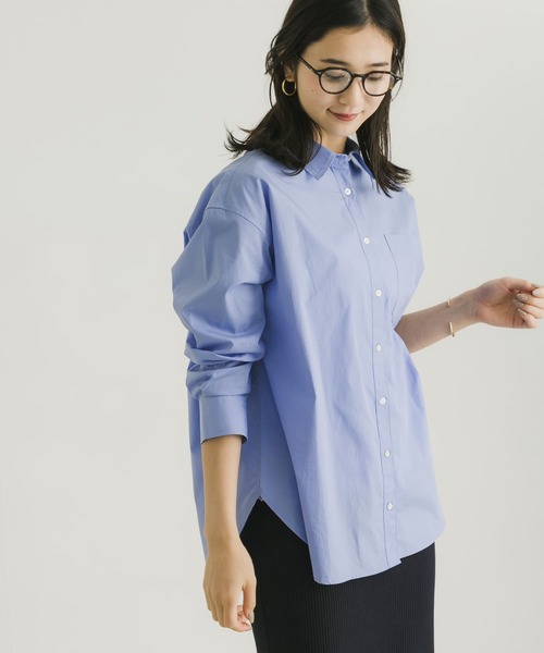 URBAN RESEARCH（アーバンリサーチ）の「コットンレギュラーシャツ（シャツ/ブラウス・レディース・ブルー系その他/オフホワイト/ストライプ・FREE）」の7枚目の写真