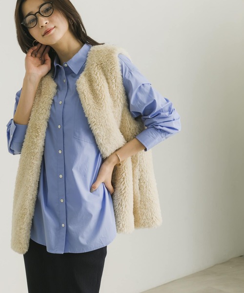 URBAN RESEARCH（アーバンリサーチ）の「コットンレギュラーシャツ（シャツ/ブラウス・レディース・ブルー系その他/オフホワイト/ストライプ・FREE）」の12枚目の写真