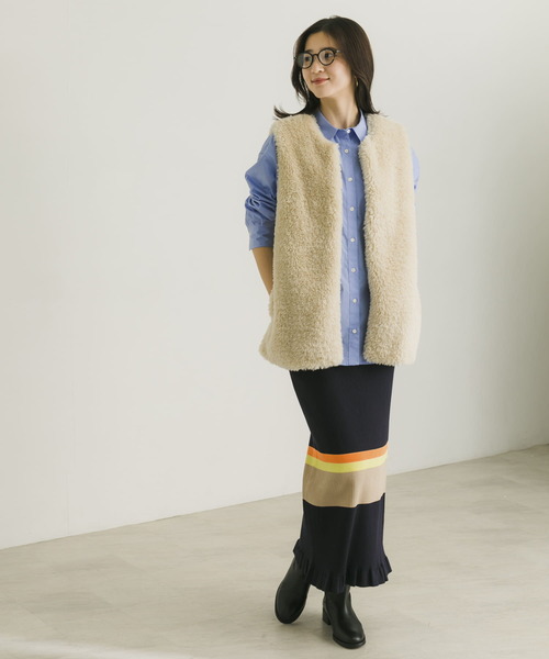 URBAN RESEARCH（アーバンリサーチ）の「コットンレギュラーシャツ（シャツ/ブラウス・レディース・ブルー系その他/オフホワイト/ストライプ・FREE）」の13枚目の写真