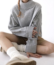 UNE MANSION | タートルネックニットベスト(ベスト)