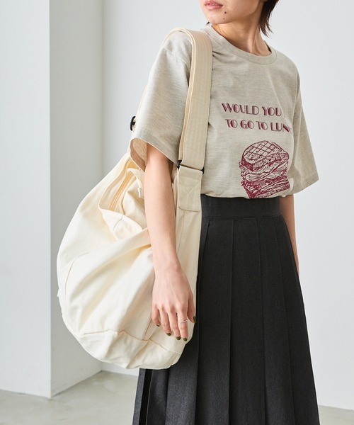 forksy.(フォルクシー)の「【forksy.】キャンバスビッグショルダーバッグ(ショルダーバッグ・レディース・オレンジ/アイボリー/ブラック/カーキ・FREE)」の19枚目の写真