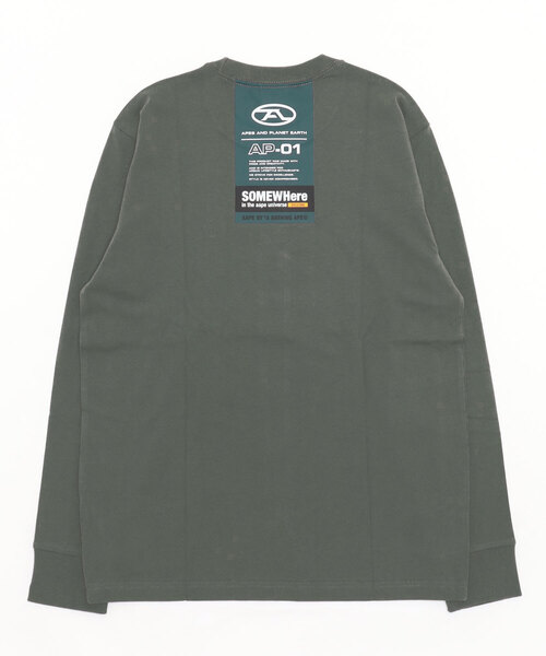 AAPE BY A BATHING APE（エーエイプバイアベイシングエイプ）の「AAPE LONG SLEEVE TEE（Tシャツ/カットソー・メンズ・ダークカーキ/ベージュ系その他/ブラック・MEDIUM/LARGE/XX-LARGE/X-LARGE/SMALL）」の10枚目の写真