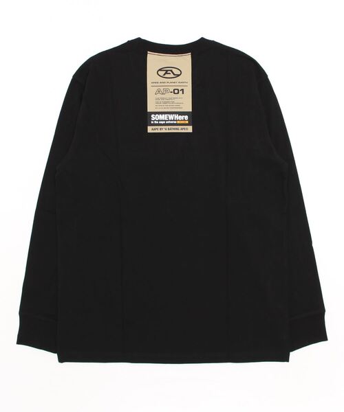 AAPE BY A BATHING APE（エーエイプバイアベイシングエイプ）の「AAPE LONG SLEEVE TEE（Tシャツ/カットソー・メンズ・ダークカーキ/ベージュ系その他/ブラック・MEDIUM/LARGE/XX-LARGE/X-LARGE/SMALL）」の8枚目の写真