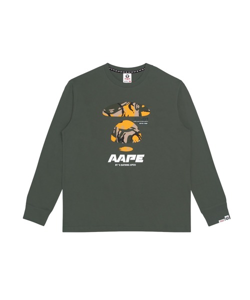 AAPE BY A BATHING APE（エーエイプバイアベイシングエイプ）の「AAPE LONG SLEEVE TEE（Tシャツ/カットソー・メンズ・ダークカーキ/ベージュ系その他/ブラック・MEDIUM/LARGE/XX-LARGE/X-LARGE/SMALL）」の3枚目の写真