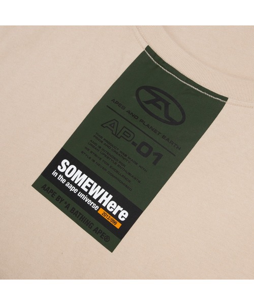 AAPE BY A BATHING APE（エーエイプバイアベイシングエイプ）の「AAPE LONG SLEEVE TEE（Tシャツ/カットソー・メンズ・ダークカーキ/ベージュ系その他/ブラック・MEDIUM/LARGE/XX-LARGE/X-LARGE/SMALL）」の14枚目の写真