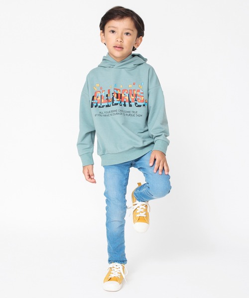 BRANSHES（ブランシェス）の「【ユニ/プレミアムストレッチ】裏起毛デニムロングパンツ（デニムパンツ・キッズ・ブラック/サックスブルー/ネイビー/ブルー・140/110/130/150/100/120/90）」の14枚目の写真