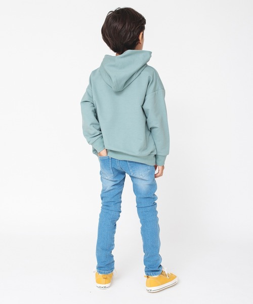 BRANSHES（ブランシェス）の「【ユニ/プレミアムストレッチ】裏起毛デニムロングパンツ（デニムパンツ・キッズ・ブラック/サックスブルー/ネイビー/ブルー・140/110/130/150/100/120/90）」の15枚目の写真