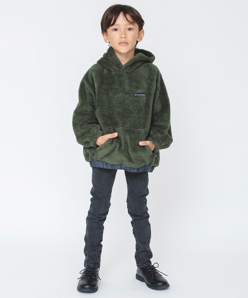 BRANSHES（ブランシェス）の「【ユニ/プレミアムストレッチ】裏起毛デニムロングパンツ（デニムパンツ・キッズ・ブラック/サックスブルー/ネイビー/ブルー・140/110/130/150/100/120/90）」の8枚目の写真