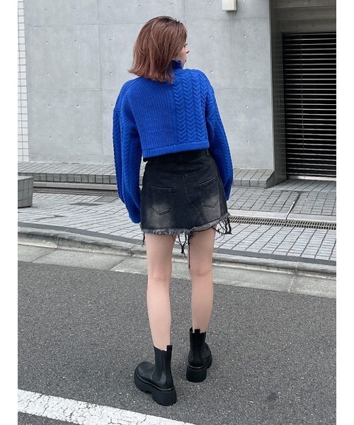 ENVYM(アンビー)の「ランダムヘムKNIT PO(ニット/セーター・レディース・ホワイト/グレー/ブルー・FREE)」の20枚目の写真