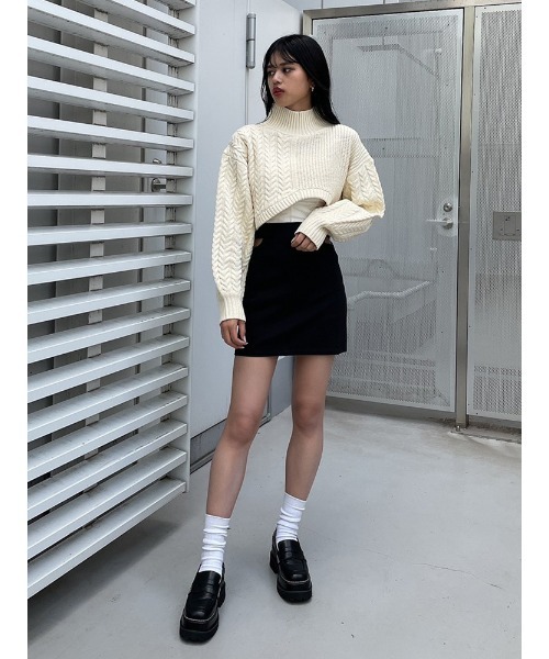 ENVYM(アンビー)の「ランダムヘムKNIT PO(ニット/セーター・レディース・ホワイト/グレー/ブルー・FREE)」の7枚目の写真