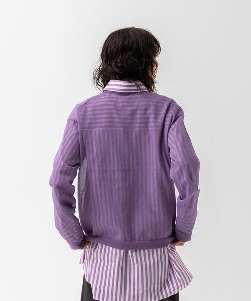 CITEN（シテン）の「＜CITEN＞シアー シンプル ニット（ニット/セーター・レディース・ライラック/ブラック・FREE）」の12枚目の写真