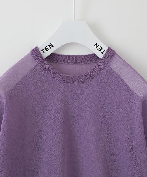 CITEN（シテン）の「＜CITEN＞シアー シンプル ニット（ニット/セーター・レディース・ライラック/ブラック・FREE）」の17枚目の写真