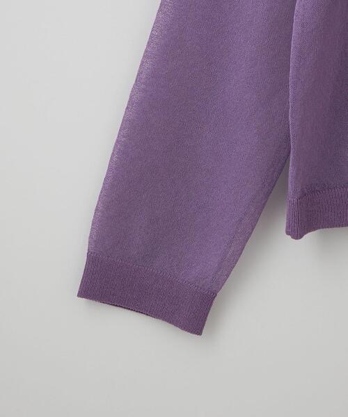 CITEN（シテン）の「＜CITEN＞シアー シンプル ニット（ニット/セーター・レディース・ライラック/ブラック・FREE）」の18枚目の写真