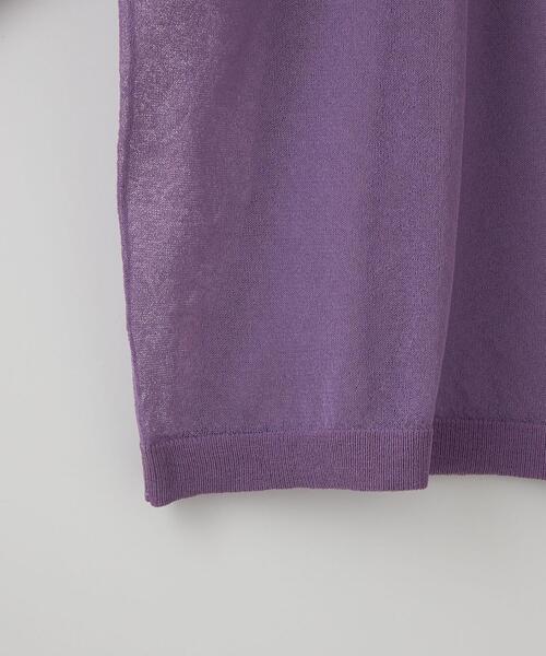 CITEN（シテン）の「＜CITEN＞シアー シンプル ニット（ニット/セーター・レディース・ライラック/ブラック・FREE）」の19枚目の写真