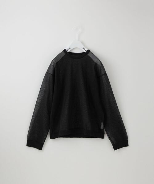 CITEN（シテン）の「＜CITEN＞シアー シンプル ニット（ニット/セーター・レディース・ライラック/ブラック・FREE）」の21枚目の写真