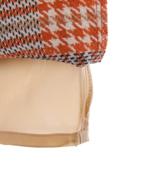 clear（クリア）の「六枚ハギチェック柄フレアスカート（スカート・レディース・オレンジ/ブラック・S/M）」の10枚目の写真