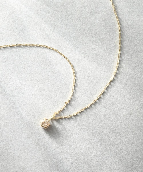 THE PLATINUM SELECT(ザ プラチナム セレクト)の「18K ダイヤネックレス 0.1ct 鑑別カード付き ブリザードフラワーBOX(ネックレス・レディース・ピンクゴールド/イエローゴールド・FREE)」の12枚目の写真