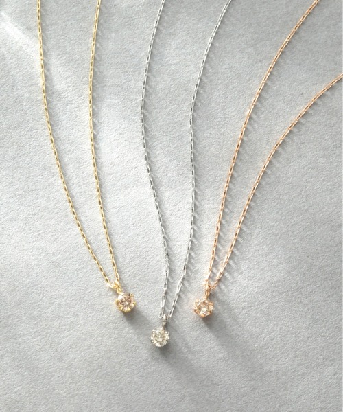 THE PLATINUM SELECT(ザ プラチナム セレクト)の「18K ダイヤネックレス 0.1ct 鑑別カード付き ブリザードフラワーBOX(ネックレス・レディース・ピンクゴールド/イエローゴールド・FREE)」の4枚目の写真