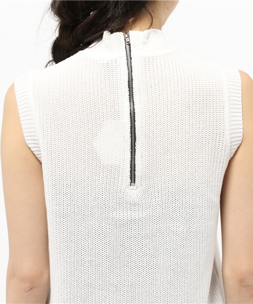 mystic（ミスティック）の「ノースリーブ畦ニット（ニット/セーター・レディース・その他1/ネイビー/オフホワイト・ﾌﾘ-）」の10枚目の写真