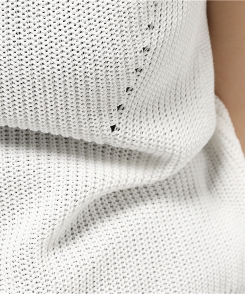 mystic（ミスティック）の「ノースリーブ畦ニット（ニット/セーター・レディース・その他1/ネイビー/オフホワイト・ﾌﾘ-）」の5枚目の写真