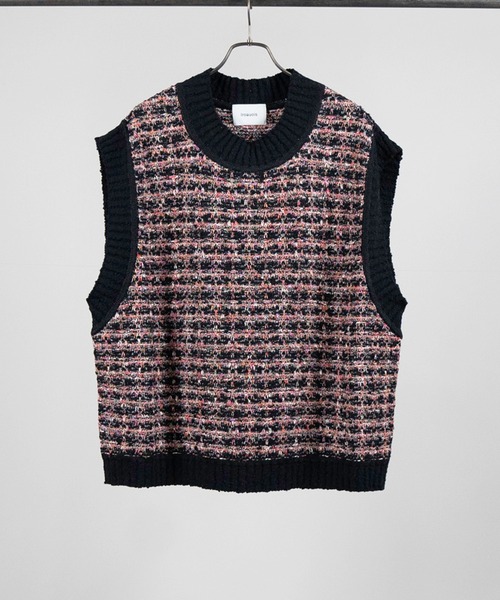 Iroquois（イロコイ）の「IROQUOIS イロコイ / TUCK TWEED VS タックツイードベスト / 277100（ベスト・メンズ・ブラック/ネイビー/ホワイト・2/1/3）」の10枚目の写真