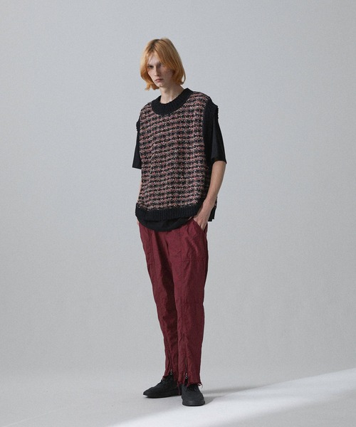 Iroquois（イロコイ）の「IROQUOIS イロコイ / TUCK TWEED VS タックツイードベスト / 277100（ベスト・メンズ・ブラック/ネイビー/ホワイト・2/1/3）」の6枚目の写真